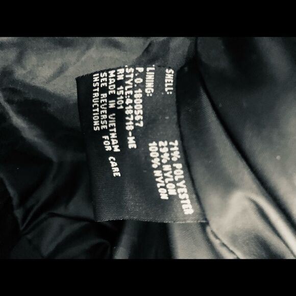 1 Madison Luxe Outerwear Jacket Black Nylon Blouson Sleeves Zip Up M - Picture 12 of 15